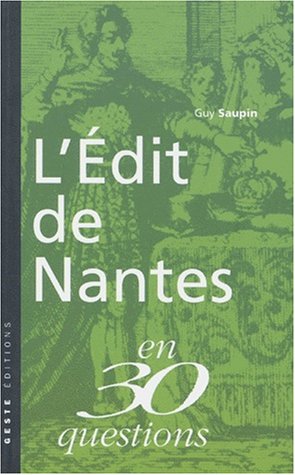 Imagen del vendedor de L'edit de nantes en 30 questions a la venta por crealivres