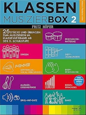 Bild des Verkufers fr Klassenmusizierbox. Bd.2 : 26 Stcke und bungen zum Musizieren im Klassenverband ab der 5. Schulstufe - Videos und Playbacks online zum Verkauf von AHA-BUCH GmbH