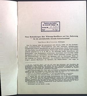 Bild des Verkufers fr Neue Beobachtungen ber Wstungs-Bandfluren und ihre Bedeutung fr die mittelalterliche deutsche Kulturlandschaft; zum Verkauf von books4less (Versandantiquariat Petra Gros GmbH & Co. KG)