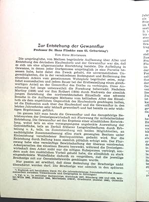 Bild des Verkufers fr Zur Entstehung der Gewannflur (Professor Dr. Hans Plischke zum 65. Geburtstag); zum Verkauf von books4less (Versandantiquariat Petra Gros GmbH & Co. KG)