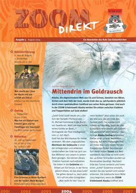 Image du vendeur pour Zoom direkt. Ein Newsletter des Ruhr Zoo Gelsenkirchen. Ausgabe 3, August 2004 mis en vente par Schueling Buchkurier