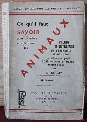 Ce qu'il faut savoir pour connaître et exterminer les ANIMAUX Pillards et Destructeurs de l'Econo...