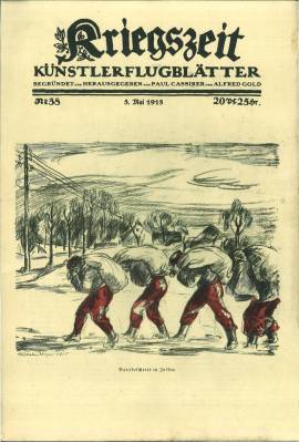 Bild des Verk�ufers f�r K�nstlerflugbl�tter. Herausgegeben von Paul Cassirer und Alfred Gold. Nr. 38, 5. Mai 1915: Mit vier Originallithographien von Wilhelm Wagner, Arthur Kampf, Max Liebermann und Ulrich H�bner. zum Verkauf von Antiquariat Weinek