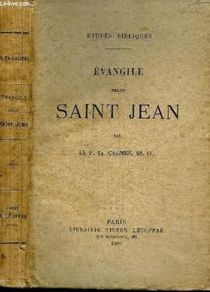 Bild des Verkufers fr EVANGILE SELON SAINT JEAN - ETUDES BIBLIQUE zum Verkauf von Le-Livre