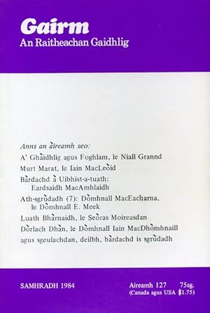 Seller image for Gairm : An Raitheachan Gaidhlig : Summer 1984 - No 127 for sale by Godley Books