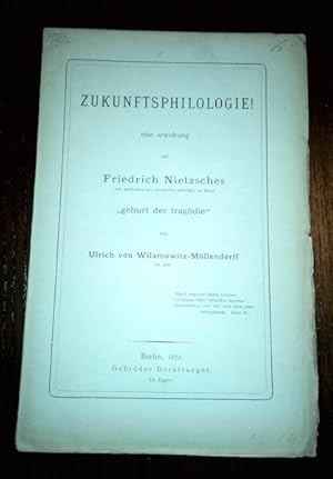 Zukunftphilologie! (Future-Philology)