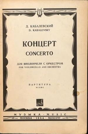 Bild des Verkufers fr Concerto for violoncello and orchestra [op. 49] zum Verkauf von Paul van Kuik Antiquarian Music