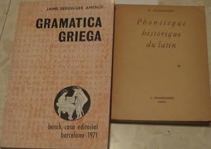 Imagen del vendedor de Gramtica griega (de J. Berenguer Amens) + Phontique historique du latin (M. Nidermann) [2 LIBROS] a la venta por Libros Dickens