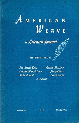 Seller image for American Weave a Literary Journal Volume XXX Number One 1966 for sale by Book Booth