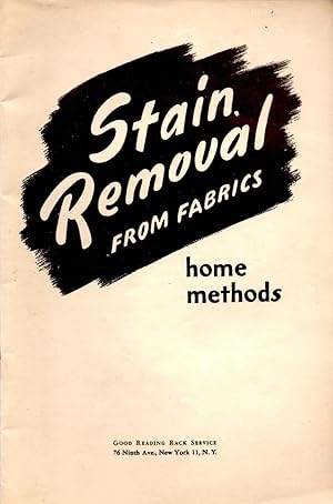 Stain Removal from Fabrics Home Methods