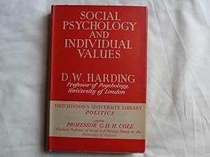 Seller image for SOCIAL PSYCHOLOGY AND INDIVIDUAL VALUES for sale by Douglas Books