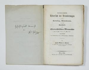 Politisch-statistische Uebersicht der Veränderungen in der Verfassung, Administration und dem Hau...