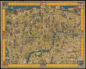 Bild des Verkufers fr The Wonderground Map of London Town Drawn by MacDonald Gill. zum Verkauf von Daniel Crouch Rare Books Ltd