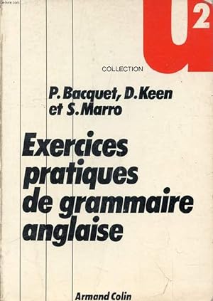 Bild des Verkufers fr EXERCICES PRATIQUES DE GRAMMAIRE ANGLAISE zum Verkauf von Le-Livre