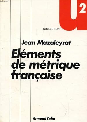 Image du vendeur pour ELEMENTS DE METRIQUE FRANCAISE mis en vente par Le-Livre