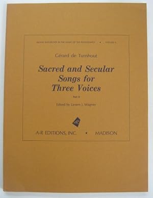 Image du vendeur pour Sacred and Secular Songs for Three Voices - part II mis en vente par The Cornish Bookworm