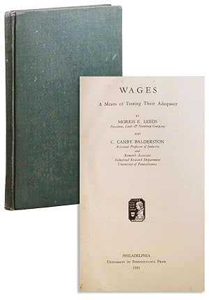 Immagine del venditore per Wages: A Means of Testing Their Adequacy venduto da Lorne Bair Rare Books, ABAA