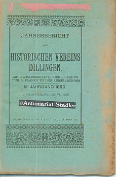Jahrbuch des Historischen Vereins Dillingen. III. Jahrgang 1890.