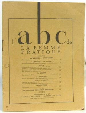 Imagen del vendedor de L'ABC de la femme pratique - Juin supplment au n57 Fmina Pratique - Cahiers de Fille a la venta por crealivres
