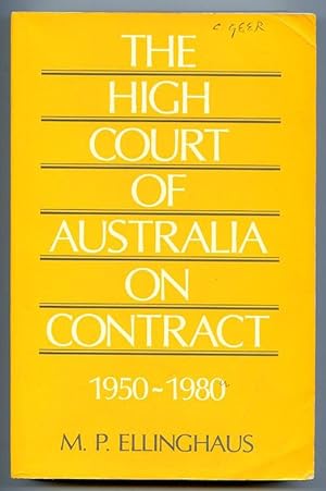 Seller image for The High Court of Australia on contract 1950 - 1980. for sale by Lost and Found Books