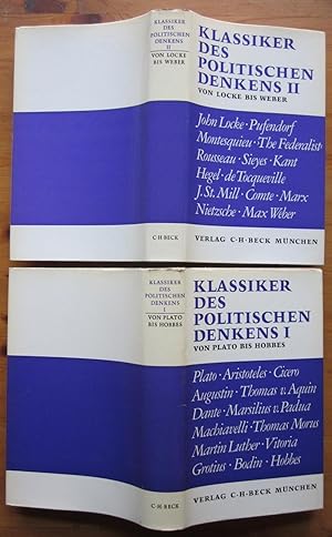 Seller image for Klassiker des politischen Denkens. Band 1: Von Plato bis Hobbes. Band 2: Von Locke bis Weber. for sale by Antiquariat Roland Ggler