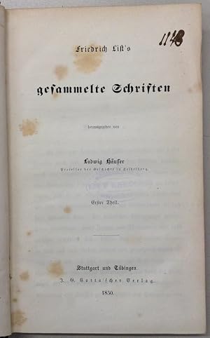 Gesammelte Schriften. Bearbeitet und herausgegeben von Ludwig Häusser. 3 Bände.