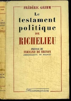 Bild des Verkufers fr LE TESTAMENT POLITIQUE DE RICHELIEU zum Verkauf von Le-Livre