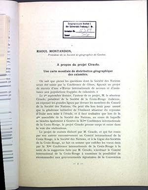 Bild des Verkufers fr A propos du projet Ciraolo: Une carte mondiale de distribution gographique des calamits; zum Verkauf von books4less (Versandantiquariat Petra Gros GmbH & Co. KG)