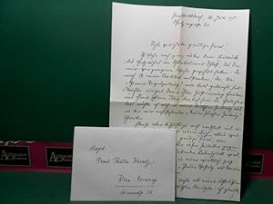 handschriftlicher und signierter Brief von Ernst Wurm an Paula Wessely, Perchtoldsdorfn, 26.Juli ...