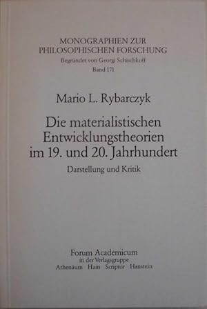 Die materialistischen Entwicklungstheorien im 19. und 20. Jahrhundert - Darstellung und Kritik - ...