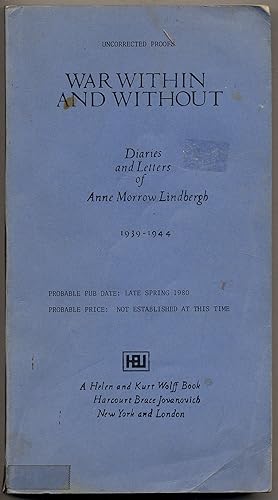 Bild des Verkufers fr War Within and Without: Diaries and Letters of Anne Morrow Lindbergh, 1939-1944 zum Verkauf von Between the Covers-Rare Books, Inc. ABAA