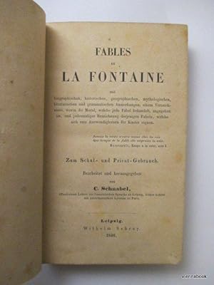 FABLES DE LA FONTAINE mit biographischen, historischen, geographischen, mythologischen, litterari...