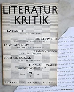 LITERATUR UND KRITIK. Österreichische Monatsschrift. Nr. 7 , Oktober 1966