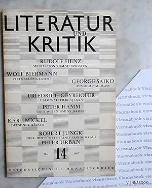 LITERATUR UND KRITIK. Österreichische Monatsschrift. Nr. 14 , Mai 1967