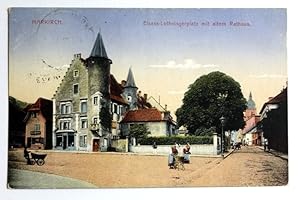 Markirch. Elsass-Lothringenplatz mit altem Rathaus.