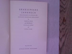 Bild des Verkufers fr Shakespeare-Jahrbuch, Bd. 92 / 1956. Hrsg. im Auftrage der Deutschen Shakespeare-Gesellschaft. zum Verkauf von Antiquariat Bookfarm