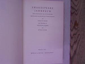 Bild des Verkufers fr Shakespeare-Jahrbuch, Bd. 91 / 1955. Hrsg. im Auftrage der Deutschen Shakespeare-Gesellschaft. zum Verkauf von Antiquariat Bookfarm