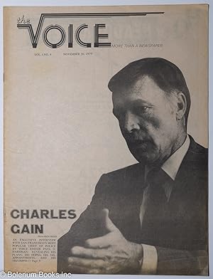 Seller image for The Voice: more than a newspaper; vol. 1, #4, November 30, 1979; Charles Cain Interview for sale by Bolerium Books Inc.