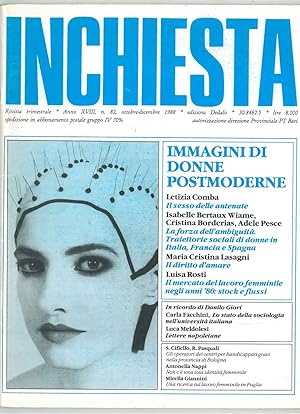 Immagini di donne postmoderne in Inchiesta n. 82, 1988 direttore Vittorio Capecchi