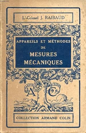 Seller image for APPAREILS ET METHODES DE MESURES MECANIQUES for sale by Le-Livre