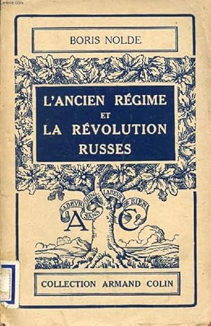 Bild des Verkufers fr L'ANCIEN REGIME ET LA REVOLUTION RUSSES zum Verkauf von Le-Livre