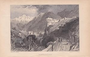 Rovereto, Südtirol, Alto Adige, Kastell, Stahlstich um 1850 von J.T. Willmore nach C. Stanfield, ...