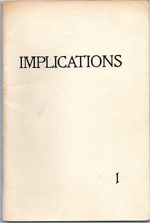 Implications 1. December 1975. (Seul numéro paru).