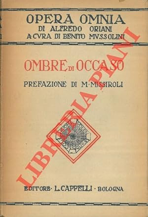 Bild des Verkufers fr Ombre di occaso. zum Verkauf von Libreria Piani