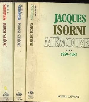 Bild des Verkufers fr MEMOIRES -3 VOLUMES - TOMES I+II+III - 1911-1945 / 1946-1958 / 1959-1987 zum Verkauf von Le-Livre