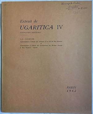 Image du vendeur pour Contribution  l'tude des niveaux II et III de Ras Shamra et contribution  l'tude des civilisations du Bronze ancien  Ras Shamra-Ugarit mis en vente par Meretseger Books