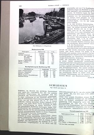 Bild des Verkufers fr Schlesien; Sonderdruck aus: Grosser Herder Atlas; zum Verkauf von books4less (Versandantiquariat Petra Gros GmbH & Co. KG)