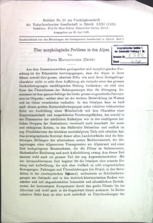 Imagen del vendedor de ber morphologische Probleme in den Alpen; a la venta por books4less (Versandantiquariat Petra Gros GmbH & Co. KG)