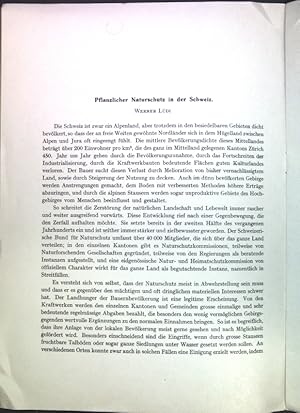 Imagen del vendedor de Pflanzlicher Naturschutz in der Schweiz; a la venta por books4less (Versandantiquariat Petra Gros GmbH & Co. KG)