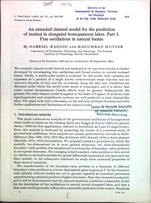 Seller image for An extended channel model for the prediction of motion in elongated homogeneous lakes, PART 3: Free oscillations in natural basins; for sale by books4less (Versandantiquariat Petra Gros GmbH & Co. KG)